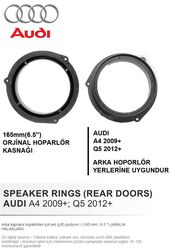 Audi Araçlara Arka Kapı Yerlerine 16 Cm Hoparlör Kasnağı - 3