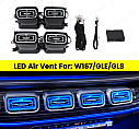 Mercedes Benz GLE W167 GLS X167 Kare Model 4 parça Front Airvent