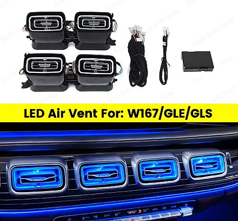 Mercedes Benz GLE W167 GLS X167 Kare Model 4 parça Front Airvent - 1