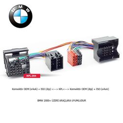 BMW Araçlara Uyumlu İso T Kablo Orjinal Dönüştürme Soketi - 1