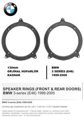 Bmw E46 Araçlara Ön Arka Kapı Yerlerine 13 Cm Hoparlör Kasnağı - 4