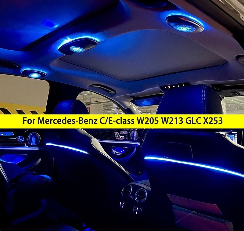 Mercedes Benz C GLC E S GLE GLS 3 parça Tavan 3d Sistem 64 Renk - 1