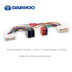 Daewoo Araçlara Uyumlu İso T Kablo Orjinal Dönüştürme Soketi - 1