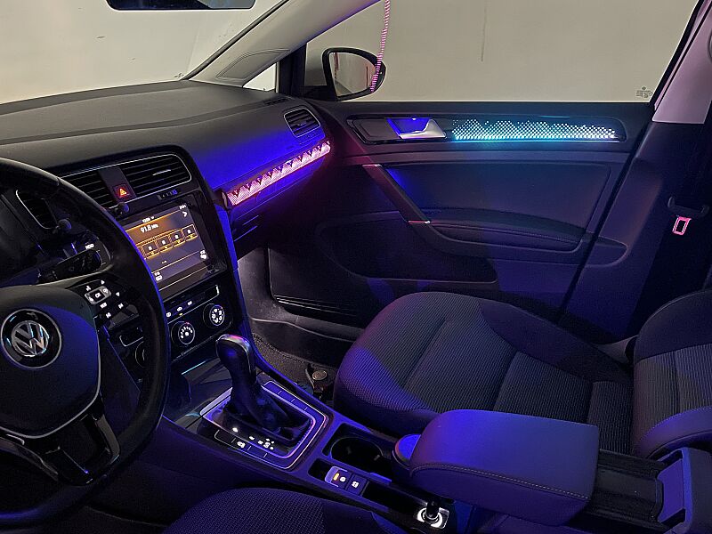 Volkswagen Golf 7 7.5 Trimli Piano Black Galaxy Model 2 Rainbow Trimli İç Ambiyans Aydınlatmsı - 2