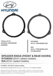 Hyundai Araçlara Ön-Arka Kapı Yerlerine 16 Cm Hoparlör Kasnağı - 2