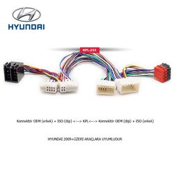 Hyundai Araçlara Uyumlu İso T Kablo Orjinal Dönüştürme Soketi - 1