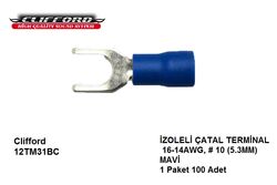 İZOLELİ ÇATAL TERMİNAL Clifford 12TM31BC - 1