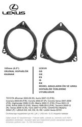 Lexus Araçlara Ön ve Arka Kapı Yerlerine 16 Cm Hoparlör Kasnağı - 3