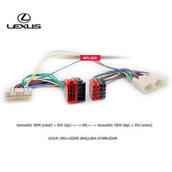Lexus Araçlara Uyumlu İso T Kablo Orjinal Dönüştürme Soketi - 1