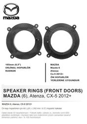 Mazda Araçlara Ön Kapı Yerlerine Uyumlu 16 Cm Hoparlör Kasnağı - 4