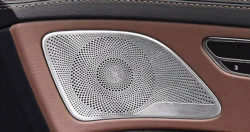 Mercedes Benz 22 C  Yapışkan Kapı Hoparlör Kapağı 4 Parça (Gümüş) - 2