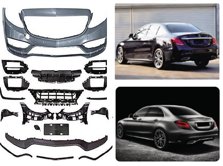 Mercedes-Benz C-Serisi W205 Ön Tamponun 2019 AMG Modeline Yükseltilmesi - 2