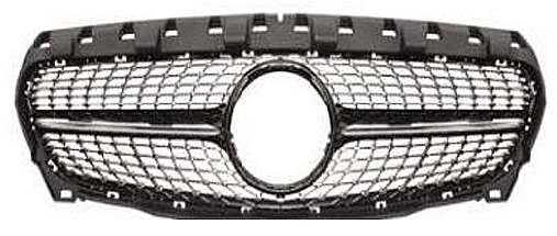 Mercedes Benz CLA Class W117 13-15 Diomand Grille Black Panjur - 1