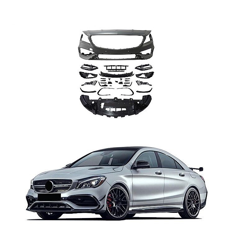 Mercedes Benz CLA Class W117 2016-2018 CLA45 AMG Front Bumper Body kit - 2