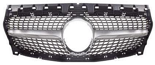 Mercedes Benz CLA Class W117 2016-2018 Diamond Grille Silver Panjur - 1