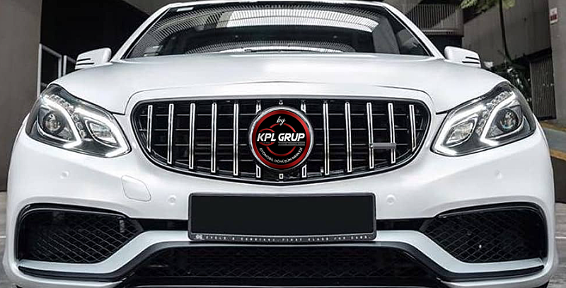 Mercedes Benz E Class W212 GT Grille Silver Panjur - 3