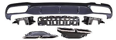 Mercedes Benz E Class W213 17-20  E63 Karbon Arka Difüzör With Pipe - 1