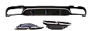 Mercedes Benz E Class W213 17-20 E63 Gümüş Arka Difüzör With Pipe