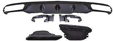 Mercedes Benz E Class W213 17-20 E63s Siyah Arka Difüzör - 1