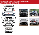 Mercedes Benz E Class W213 Body Kit Uprade to 2021 E63 AMG 5 parça Yükseltme Kiti - 2