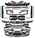 Mercedes Benz S Serisi Maybach Body Kit Far+Stop+Yan Kit Set