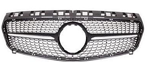 Mercedes Benz W176 2013-2015 Diamond Grille Black Panjur - 1