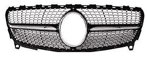 Mercedes Benz W176 2015-2018 Diamond Grille Black Panjur - 1