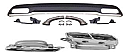 Mercedes W176  A45 Arka Difüzör Krom Egzoz