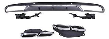 Mercedes Benz W205 C63 Krom Arka Difüzör Pipe Silver - 1