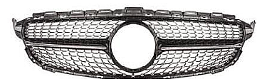 Mercedes Benz W205 Diamond Grille Black Ön Panjur - 1