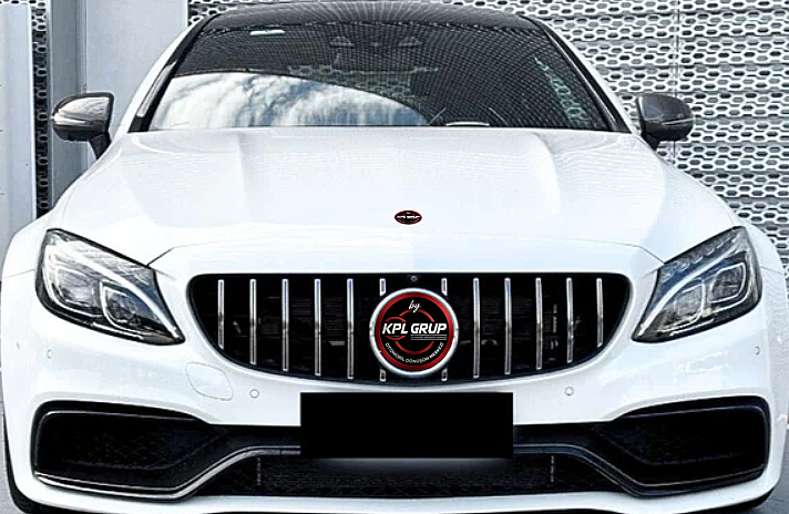 Mercedes Benz W205 GT Grille Silver Ön Panjur - 2