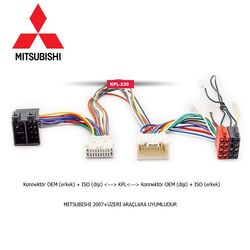 Mitsubishi Araçlara Uyumlu İso T Kablo Orjinal Dönüştürme Soketi - 1