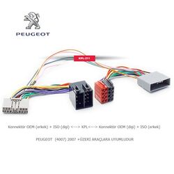 Peugeot Araçlara Uyumlu İso T Kablo Orjinal Dönüştürme Soketi - 1