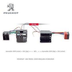 Peugeot Araçlara Uyumlu İso T Kablo Orjinal Dönüştürme Soketi - 1