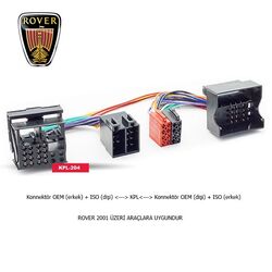 Rover Araçlara Uyumlu İso T Kablo Orjinal Dönüştürme Soketi - 1