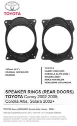 Toyota Araçlara Arka Kapı Yerlerine 16 Cm Hoparlör Kasnağı - 4