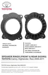 Toyota Araçlara Ön Arka Kapı Yerlerine 16 Cm Hoparlör Kasnağı - 4