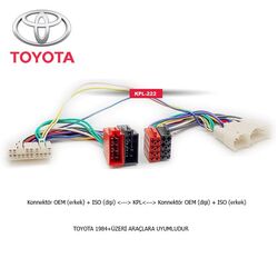 Toyota Araçlara Uyumlu İso T Kablo Orjinal Dönüştürme Soketi - 1