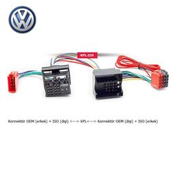 Volkswagen Araçlara Uyumlu İso T Kablo Orjinal Dönüştürme Soketi - 1